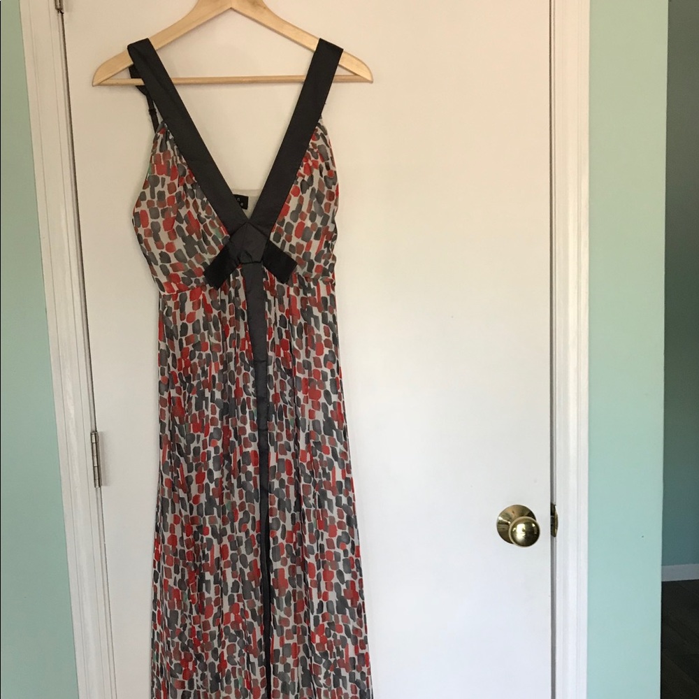 Boutique orange and purple maxi dress